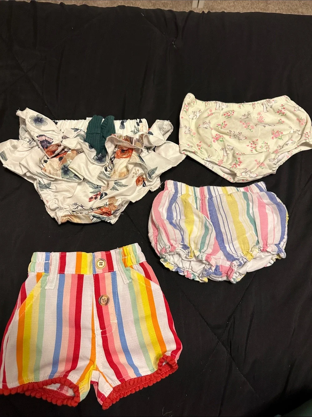 Kids Rainbow Stripe Shorts | Multicolor Toddler Bottoms
